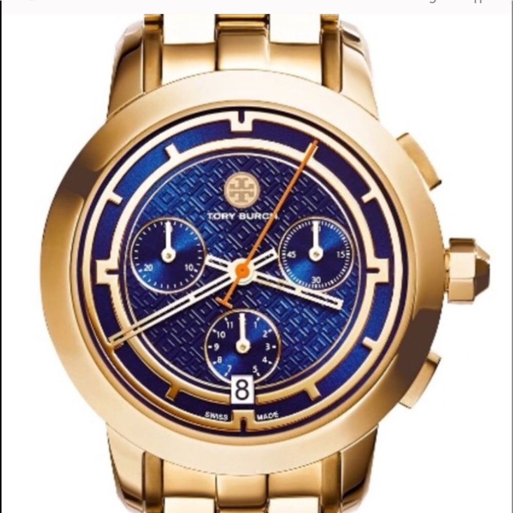 Tory Burch Gold (Gold/Navy) Gold/Navy Chronograph
